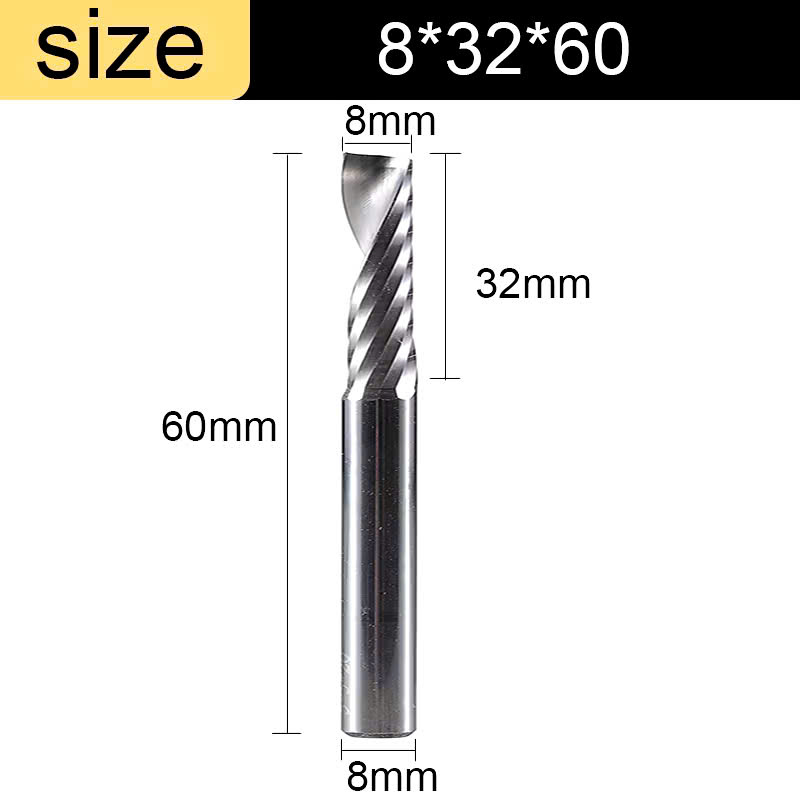 Mũi khoan mũi phay nhựa mica 8mm 2 Mũi khoan mũi phay nhựa mica 8mm