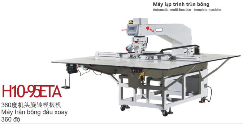 Máy may lập trình chần bông khổ lớn đầu xoay 360 độ