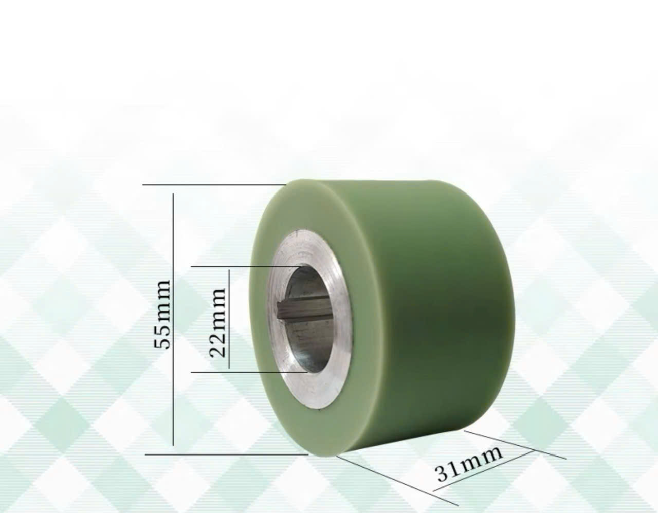 Bánh xe quả lô dưới máy ép seam HH 1 Bánh xe quả lô dưới máy ép seam HH