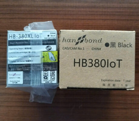 Hộp mực in sơ đồ Hanbond HB380XL 4 Hộp mực in sơ đồ Hanbond HB380XL LOT 210ml Black
