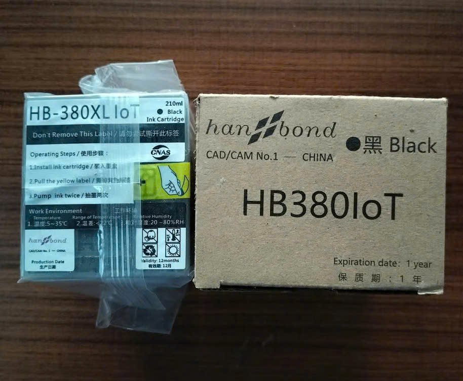 Hộp mực in sơ đồ Hanbond HB380XL 1 Hộp mực in sơ đồ Hanbond HB380XL LOT 210ml Black