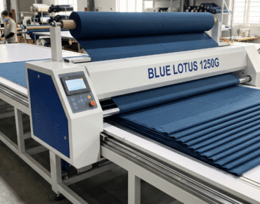 Khám phá máy trải vải blue lotus 1250g tại Bắc Ninh. Cấu tạo cơ điện tử hiện đại, xả vải không sức căng.