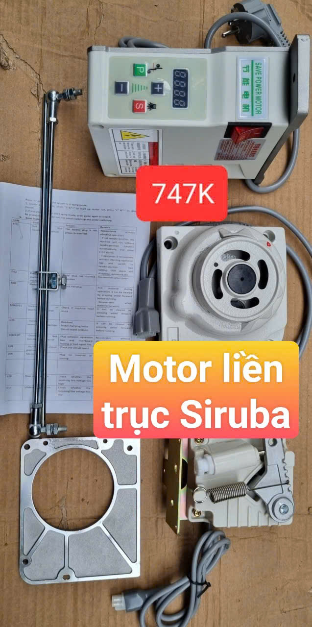 Motor liền trục máy vắt sổ Siruba 747 2 Motor liền trục máy vắt sổ Siruba 747